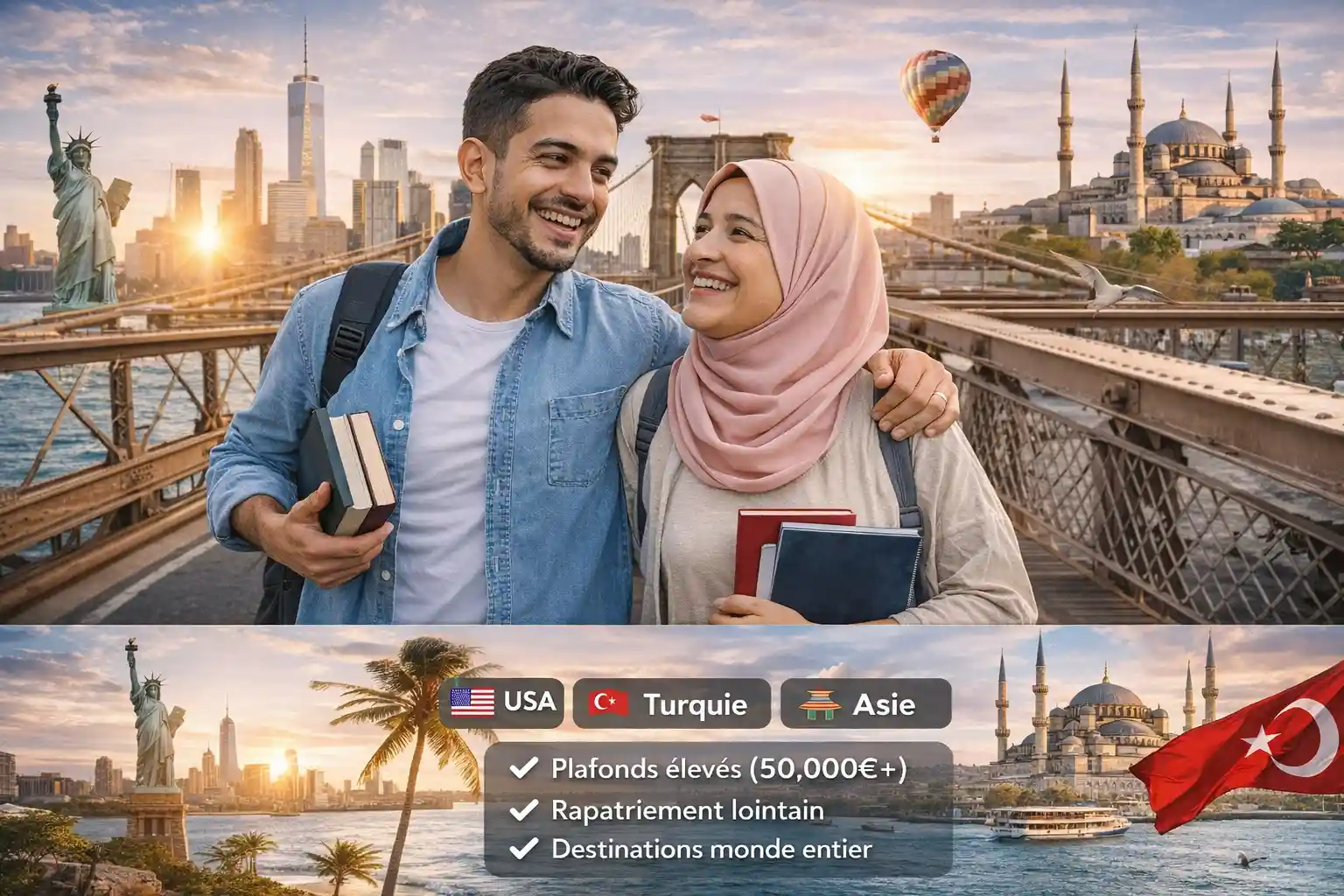 Professionnelle marocaine en déplacement international couvert par l'assurance voyage monde